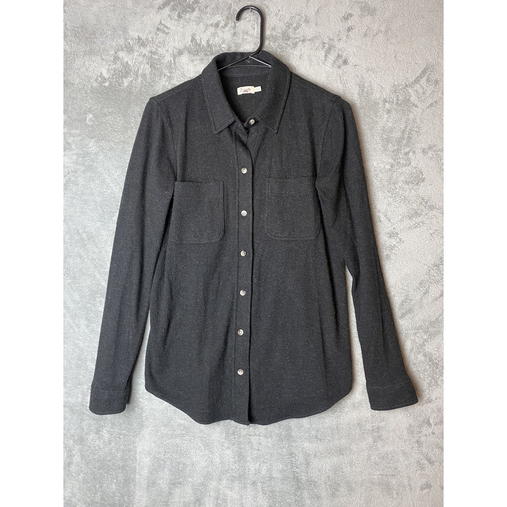 Faberty Womens XS‎ Black Button-Up Shirt Long Sleeve